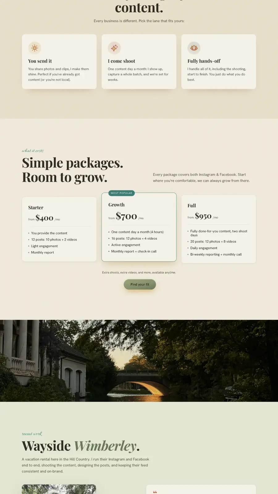 Social by Marly pricing page, a Stravity Studio build